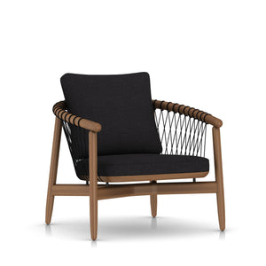 Crosshatch Chair - Fabric lounge chair herman miller Walnut Frame Finish +$500.00 Cambrai Carbon Fabric Black Cord