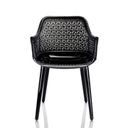 Cyborg Elegant Armchair With Wicker Back Side/Dining Magis Glossy Back Legs/ Black Wicker Back 