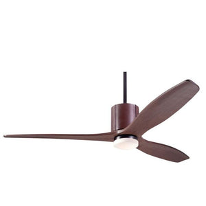 LeatherLuxe DC Ceiling Fan Ceiling Fans Modern Fan Co Dark Bronze/Chocolate Mahogany Wall Control With 17w LED