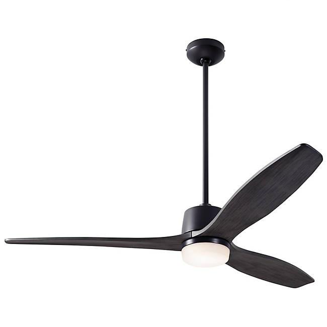 Arbor DC Ceiling Fan Ceiling Fans Modern Fan Co Dark Bronze Ebony Wall Control With 17w LED