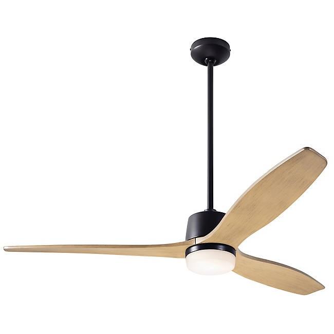 Arbor DC Ceiling Fan Ceiling Fans Modern Fan Co Dark Bronze Maple Wall Control With 17w LED