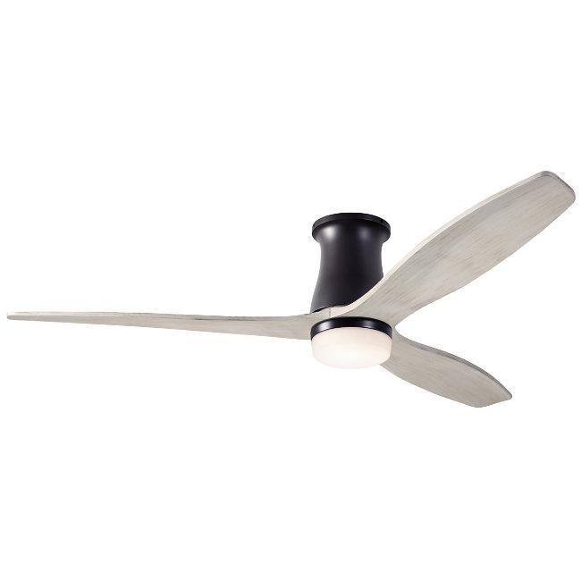 Arbor Flush DC Ceiling Fans Modern Fan Co Dark Bronze Whitewash Wall Control With 17w LED