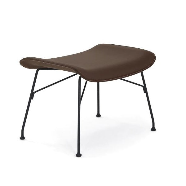 S/Wood Upholstered Stool Stools Kartell Dark Wood/Dark Leather/Black 