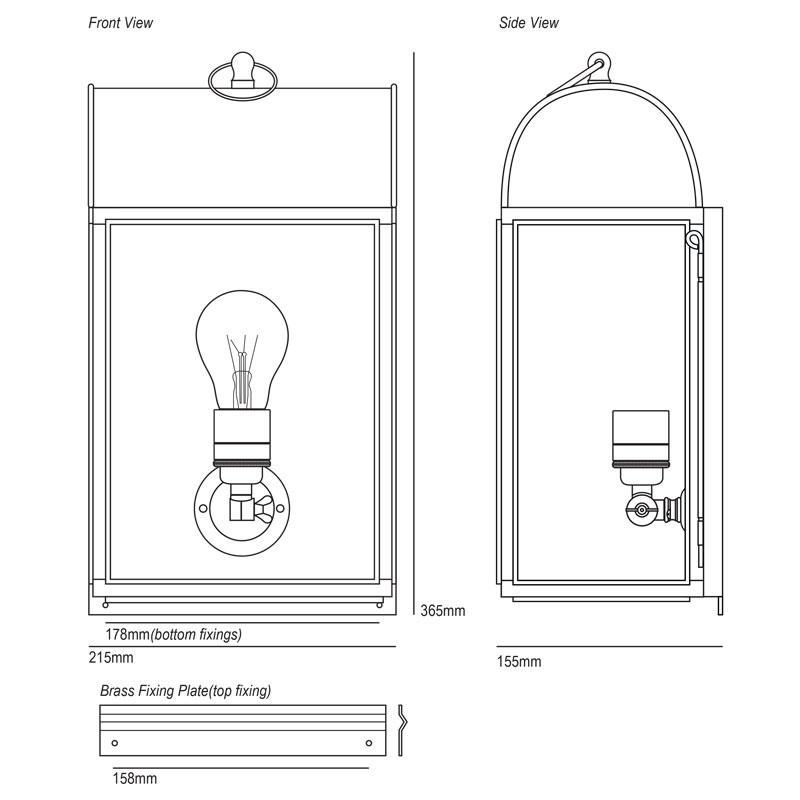 Domed Box Wall Light Pendant Lights Original BTC 