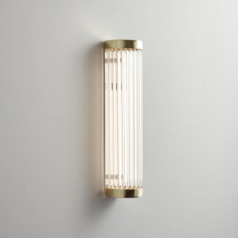 Pillar LED Wall Light Wall Lights Original BTC 27/7cm Polished Brass 