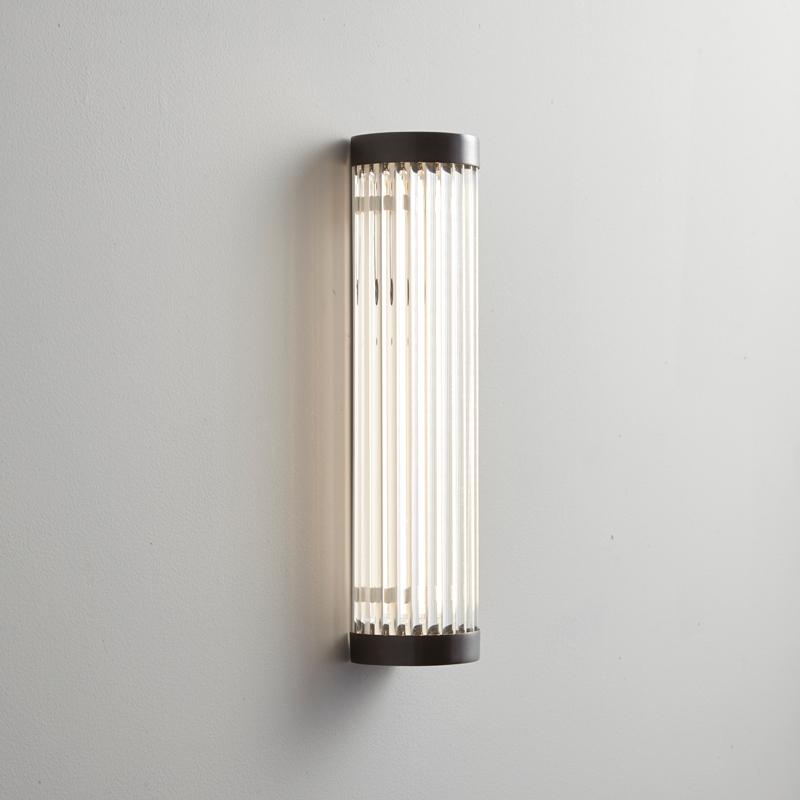 Pillar LED Wall Light Wall Lights Original BTC 27/7cm Weathered Brass 