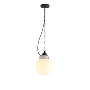 Hampton Pendant Light Pendant Lights Original BTC Small Opal and Weathered Brass 