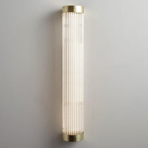 Pillar LED Wall Light Wall Lights Original BTC 60/10cm Polished Brass 