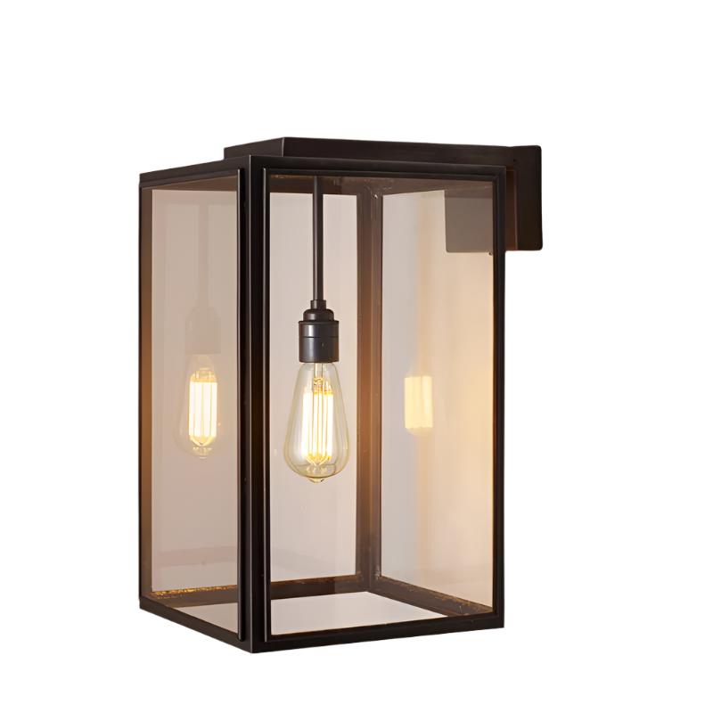 Portico Wall Light Wall Lights Original BTC Medium Weathered Brass Clear Glass 