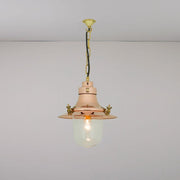 Ship’s Small Decklight Pendant Light Pendant Lights Original BTC Polished Copper | Clear Glass 