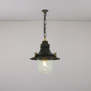Ship’s Small Decklight Pendant Light Pendant Lights Original BTC Weathered Copper | Clear Glass 