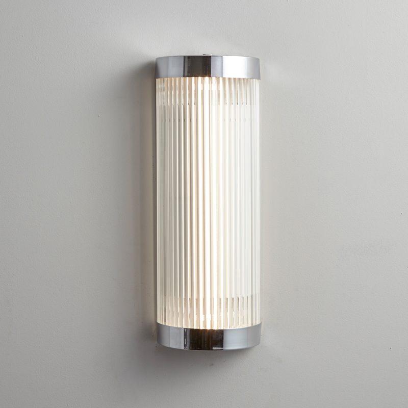 Pillar LED Wall Light Wall Lights Original BTC 40/15cm Chrome Plated 