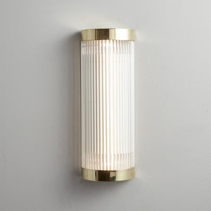 Pillar LED Wall Light Wall Lights Original BTC 40/15cm Polished Brass 