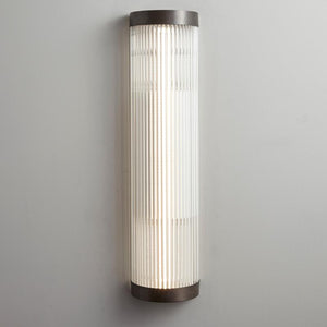 Pillar LED Wall Light Wall Lights Original BTC 60/15cm Weathered Brass 