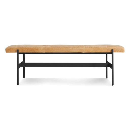 Daybench Benches BluDot Camel Leather / Oblivion 