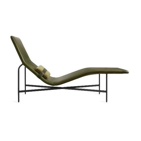 Deep Thoughts Leather Chaise lounge chair BluDot 