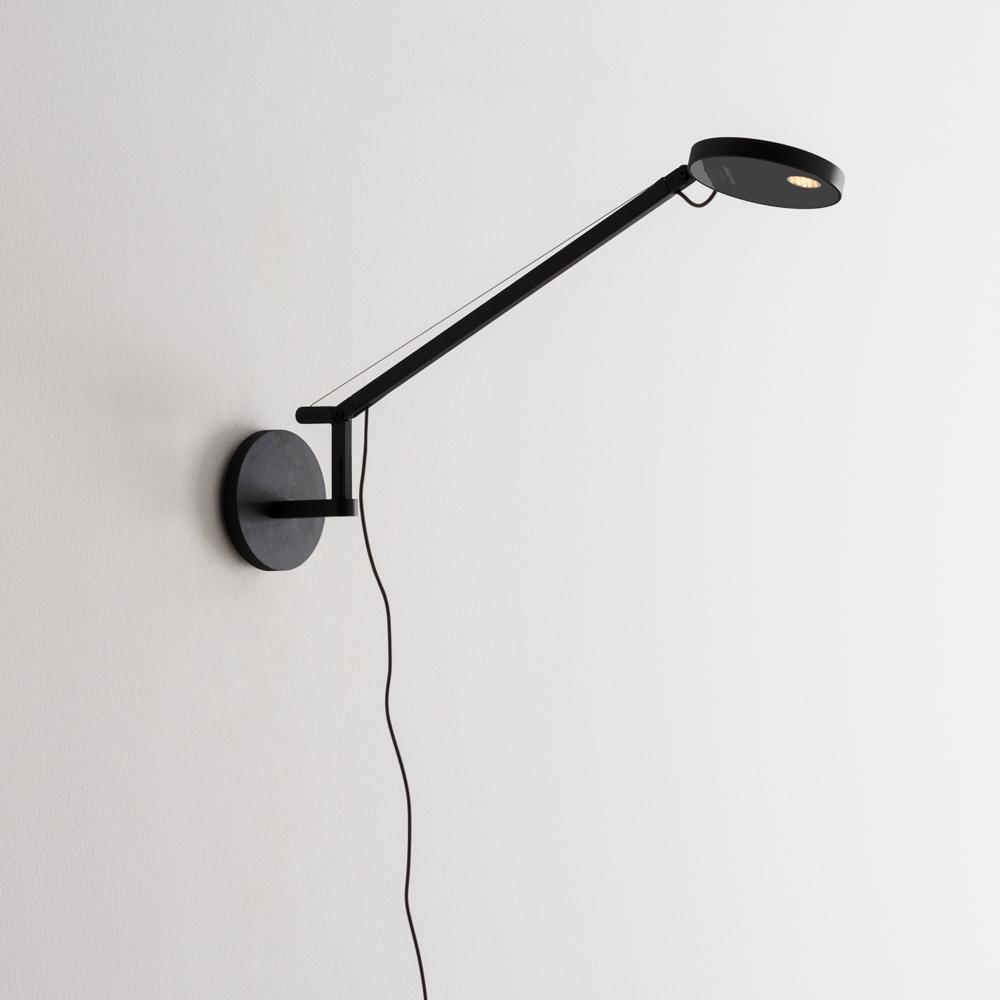 Demetra Micro Wall Lamp Wall Lights Artemide Matte Black 2700K 