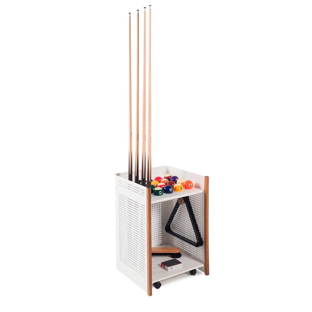 Diagonal Outdoor Floor Cue Rack storage RS Barcelona White Iroko 