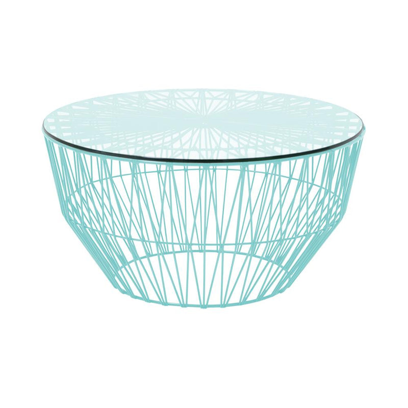 Drum Table table Bend Goods Peacock Blue 24" Glass Table Top +$70.00 