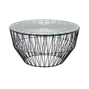 Drum Table table Bend Goods Black 24" Glass Table Top +$70.00 