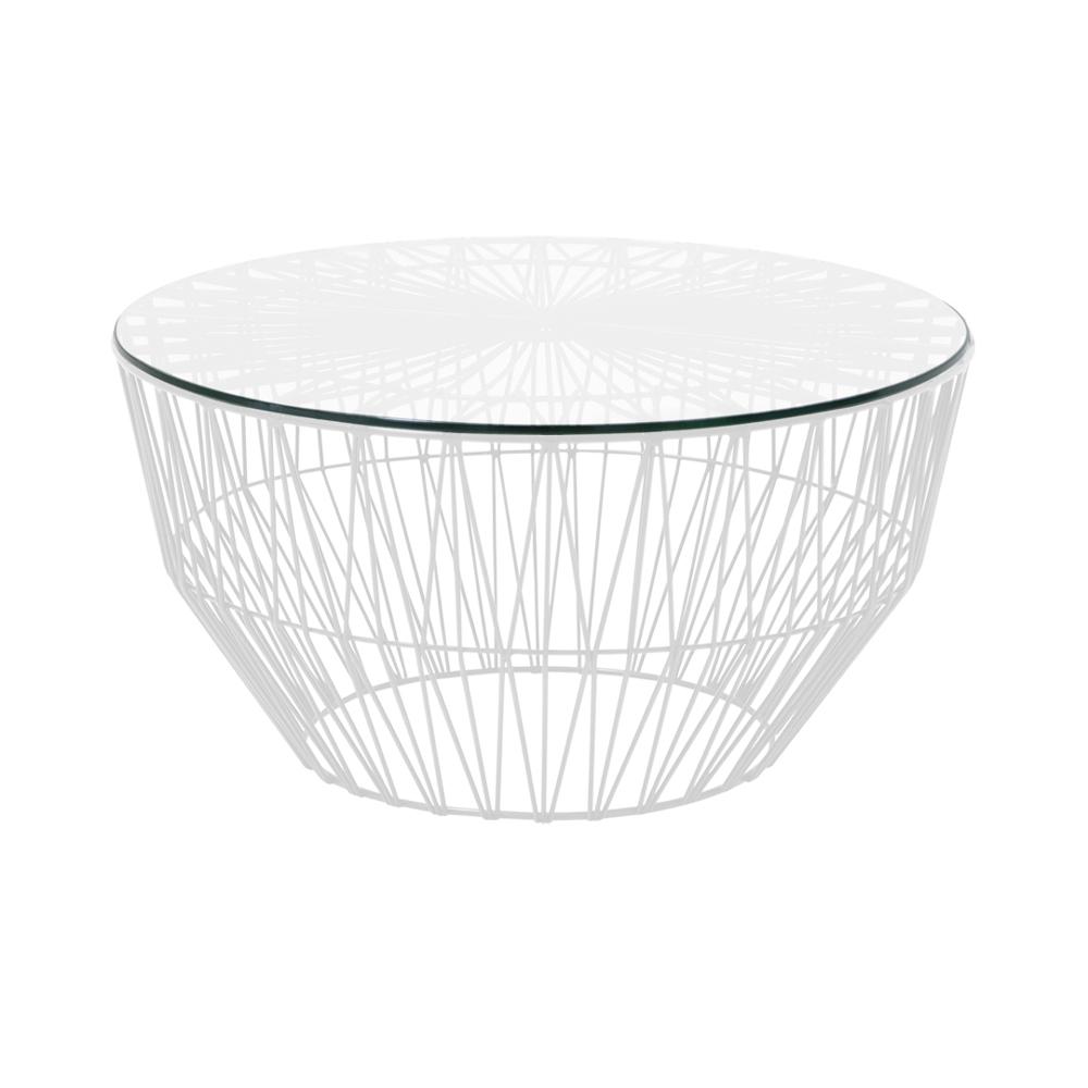 Drum Table table Bend Goods White 24" Glass Table Top +$70.00 