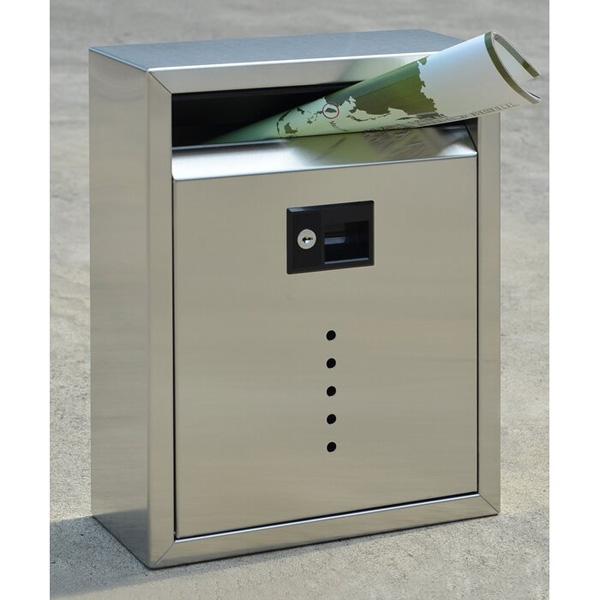 E9 &amp; E10 Locking Mailboxes Mailboxes Ecco Large Stainless Steel 