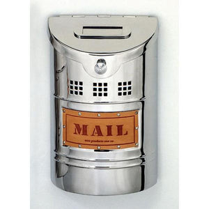 E1 & E2 Modern Style Mailboxes Mailboxes Ecco E 1-Polished SS / Leather 
