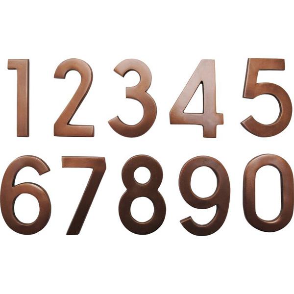 E4N Architectural Numbers Accessories Ecco Copper 