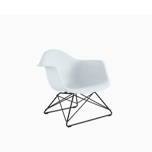 Eames Molded Plastic Armchair With Low Wire Base lounge chair herman miller Black Alpine 
