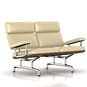 Eames 2-Seat Sofa by Herman Miller Sofa herman miller Teak + $650.00 Wheat Leather 