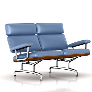 Eames 2-Seat Sofa by Herman Miller Sofa herman miller Walnut Liberty Blue Dream Cow Leather + $1781.00 