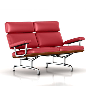 Eames 2-Seat Sofa by Herman Miller Sofa herman miller Walnut Rouge Dream Cow Leather + $1781.00 