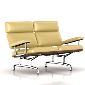 Eames 2-Seat Sofa by Herman Miller Sofa herman miller Teak + $650.00 Chamois Dream Cow Leather + $1781.00 