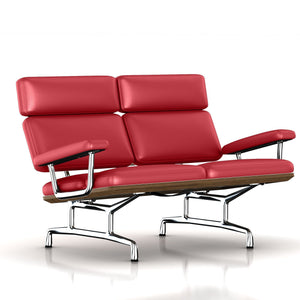 Eames 2-Seat Sofa by Herman Miller Sofa herman miller Teak + $650.00 Rouge Dream Cow Leather + $1781.00 