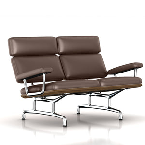 Eames 2-Seat Sofa by Herman Miller Sofa herman miller Teak + $650.00 Brownie Dream Cow Leather + $1781.00 