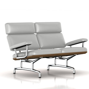 Eames 2-Seat Sofa by Herman Miller Sofa herman miller Teak + $650.00 Silver Lining Metallic Leather + $1781.00 