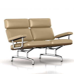 Eames 2-Seat Sofa by Herman Miller Sofa herman miller Teak + $650.00 Snowbeam Metallic Leather + $1781.00 