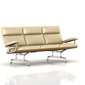 Eames 3-Seat Sofa by Herman Miller Sofa herman miller Teak + $600.00 Wheat Leather 
