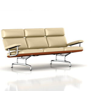Eames 3-Seat Sofa by Herman Miller Sofa herman miller Walnut Wheat Leather 