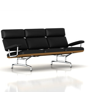 Eames 3-Seat Sofa by Herman Miller Sofa herman miller Teak + $600.00 Black Leather 