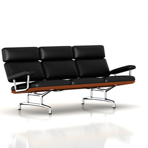 Eames 3-Seat Sofa by Herman Miller Sofa herman miller Walnut Black MCL Leather + $600.00 