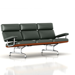 Eames 3-Seat Sofa by Herman Miller Sofa herman miller Walnut Deep Green Dream Cow Leather + $1730.00 