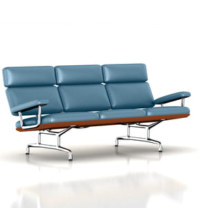 Eames 3-Seat Sofa by Herman Miller Sofa herman miller Walnut Liberty Blue Dream Cow Leather + $1730.00 