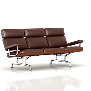 Eames 3-Seat Sofa by Herman Miller Sofa herman miller Walnut Tobacco Leather 