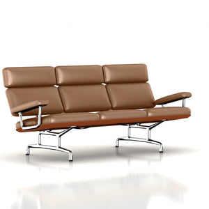 Eames 3-Seat Sofa by Herman Miller Sofa herman miller Walnut Chocolate Dream Cow Leather + $1730.00 
