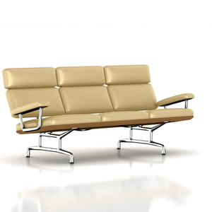 Eames 3-Seat Sofa by Herman Miller Sofa herman miller Teak + $600.00 Winter White Dream Cow Leather + $1730.00 