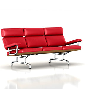 Eames 3-Seat Sofa by Herman Miller Sofa herman miller Teak + $600.00 Rouge Dream Cow Leather + $1730.00 