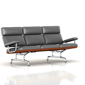 Eames 3-Seat Sofa by Herman Miller Sofa herman miller Walnut Smoke Leather 