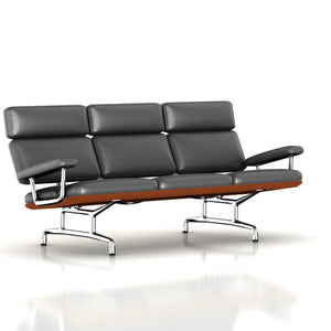 Eames 3-Seat Sofa by Herman Miller Sofa herman miller Walnut Graphite Leather 