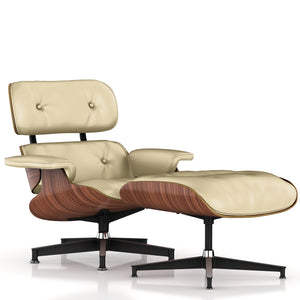 Eames Lounge Chair and Ottoman lounge chair herman miller Walnut Veneer Wheat Leather 